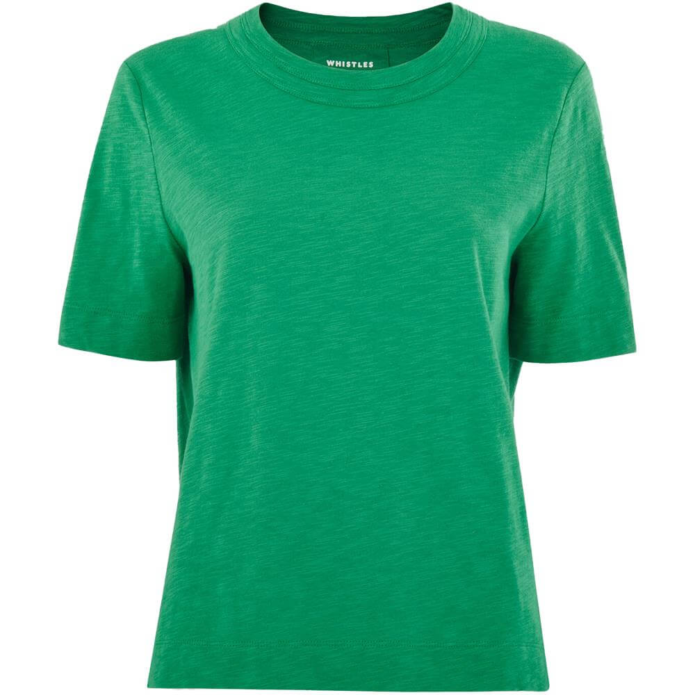 Whistles Rosa Green Double Trim T Shirt